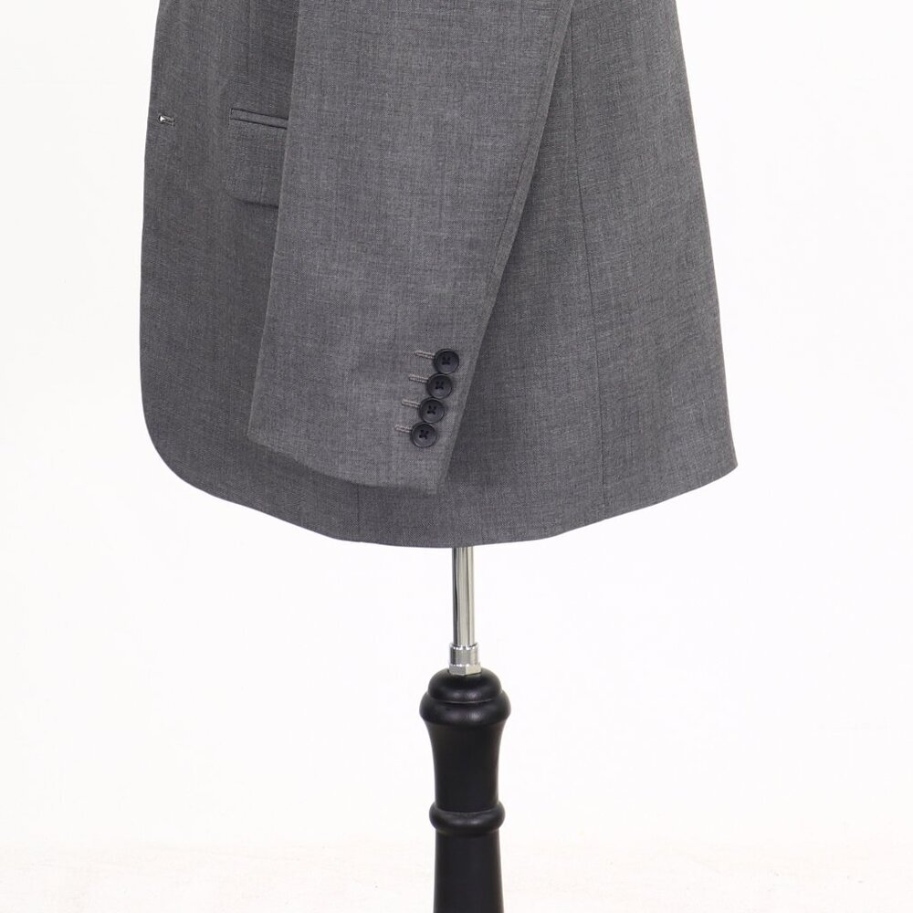 Haggar 42R Gray Solid 2-Button Sport Coat Blazer Jacket G751 - Picture 8 of 11